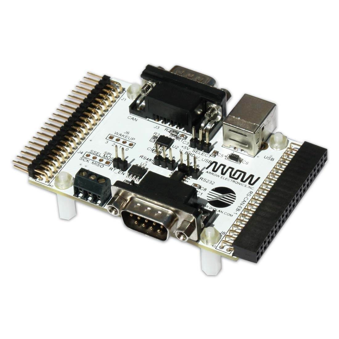 RS-CAN-EB-1 RS232, RS485, CAN Bus and Full Speed USB Extension Board